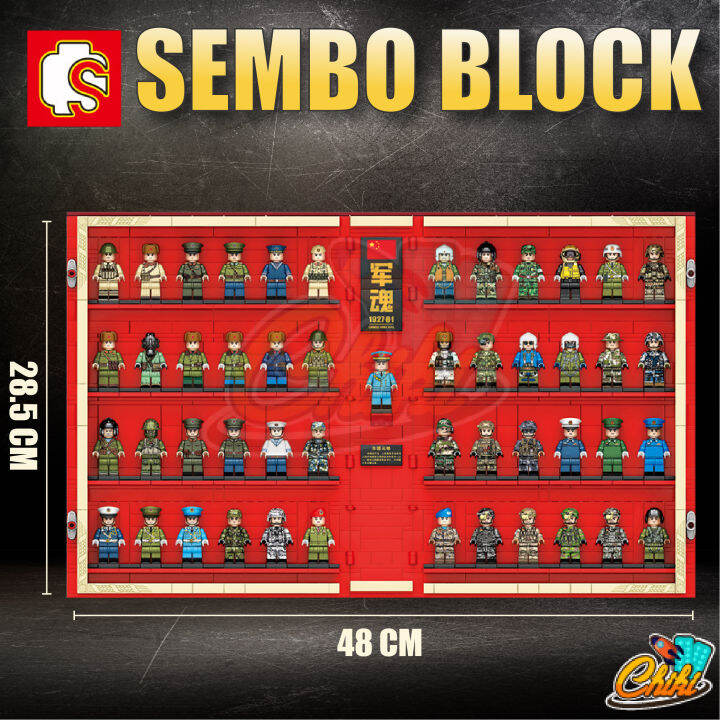 ตัวต่อ-sembo-block-1927-8-1-สมุดทหารจีนสุดเท่สีเเดง-41-minifigures-sd105049-จำนวน-1-374-ชิ้น