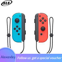 Joycon ตัวควบคุมจอยสติ๊กสวิตช์,จอยสติ๊กมือจับเกมซ้ายและขวาใช้งานร่วมกับบลูทูธเกมแพดไร้สายพร้อมรีโมทพร้อมเชือกคล้องมือ