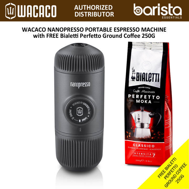 Wacaco Nanopresso Portable Espresso Coffee Maker with free Bialetti