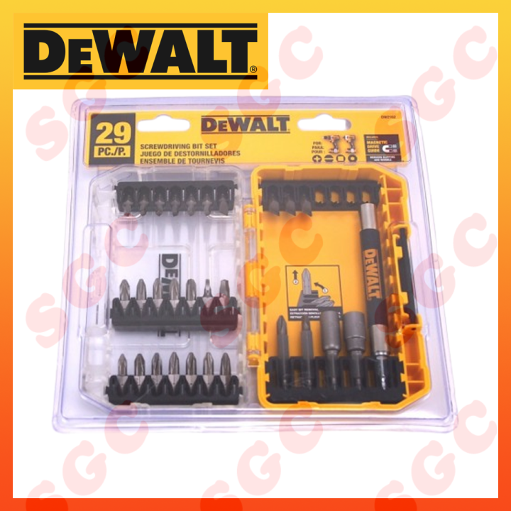 dewalt-ชุดดอกไขควง-29-ชิ้น-พร้อมหัวจับดอก-dewalt-ดอกไขควง-29-ตัวชุด-พร้อมหัวจับดอก-dewalt-ชุดดอกขันสกรู-dewalt-dw2162