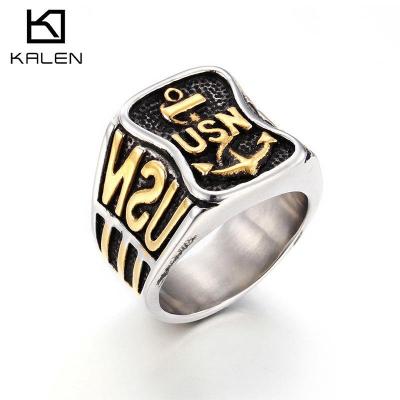 เครื่องประดับ KALEN แฟชั่นที่สร้างสรรค์แหวนสมอสแตนเลสสตีลผู้ชาย