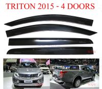 กันสาดไทรทัน 4ประตู 15-21 กันสาด MITSUBISHI TRITON 2015-2021 4 ประตู 4ประตู กันสาดประตู กันลม กันฝน พลาสติก ABS มิตซูบิชิ ไทรทัน ไททัน 16 17 18 19 20 21 22