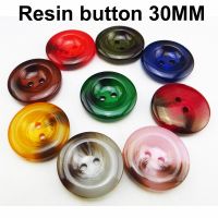 10PCS 30MM CARMENT COAT BUTTON Decoration Dyed RESIN Buttons Garment  Boots Sewing Clothes Accessories R-327 Haberdashery