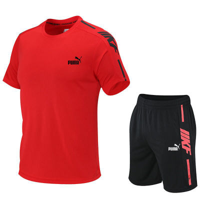 เสื้อยืดกางเกงขาสั้นแห้งเร็วระบายอากาศสำหรับผู้ชายเสื้อผ้ากีฬาฟิตเนสวิ่งเซต Terno ชุดแทรคสูทผู้ชาย