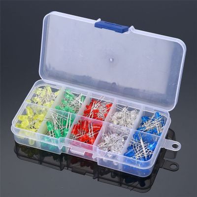 XUNJIE 200pcs Mixed Color White Lamp Ultra Bright Blue DIY Kit Set Emitting Diodes LED Diode Kit Light Bead 3 Mm 5mm