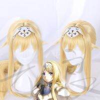 Sword Art Online Alice Synthesis Thirty Cosplay Blonde Braid Heat Resistant Synthetic Hair Halloween + Free Wig Cap + Headwear