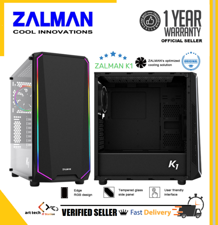ZALMAN K1 Rev.B PC CASE CASING | ATX, mATX, Mini-ITX | Lazada