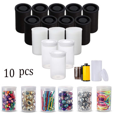Ministar 10Pcs 33x54 mm Plastic Cans Empty Bottle Seal Film Case Canisters Container For Accessories Art Bead Coin Pill Fishing Bait Film Box Storage Box