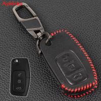 รีโมทพลิก Key Fob Pu หนังสมาร์ทคีย์3ปุ่มสำหรับ Ford Focus KA Mondeo Fiesta Focus Galaxy Transit Connect Cougar