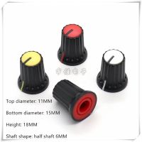 10 Piece 15×18MM half shaft plastic knob potentiometer rotary encoder volume switch knob suitable for D axis 6MM Guitar Bass Accessories