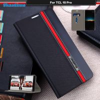 Luxury PU Leather Case For TCL 10 Pro Flip Case For TCL 10 Pro Phone Case Soft TPU Silicone Back Cover