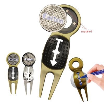 ：“{—— 1 Pcs Golf Repair Tool Golf Divot Repair Tool Magnet With Golf Marker Key Chain Liner Clip Drop Shiping