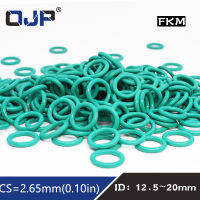 10PCS ยางฟลูออรีนสีเขียว FKM O ring Seal ความหนา 2.65 มม. ID12.5/13.2/14/15/15.54/16/17/18/19/20 มม. ยาง ORing ซีลปะเก็น-Zkeir