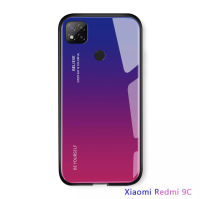 พร้อมส่งทันที Case Xiaomi Redmi 9C เคสกระจกสองสี เคสเงาไล่สี ขอบนิ่ม TPU CASE เคส xiaomi redmi 9c