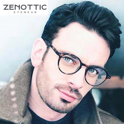 ZENOTTIC Round Frame Hyperopia Reading Glasses For Men Women Computer Eyeglasses Anti Blue Light Presbyopic Reader Eyewear