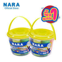 [ซื้อ1แถม1] NARA Corn Clay (นาราดินน้ำมันทำจากแป้งข้าวโพด) ขนาด 270 กรัม 6 สี พร้อมแม่พิมพ์ 4 ชิ้น