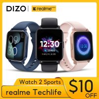 Realme Techlife DIZO นาฬิกา2สมาร์ทวอท์ชกีฬา1.69นิ้วหน้าจอสัมผัสกันน้ำเต็มบลูทูธ