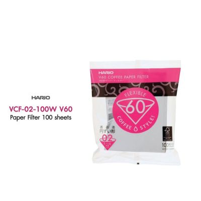 Ratika | กระดาษกรอง Hario V60 VCF-02-100W (สีขาว) Paper Filter