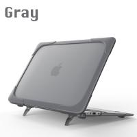 New!Shockproof Outer Case For Macbook Air 13 11,Retina 12 13 15 inch,For Mac Pro New 13,Hard Plastic Cover Foldable Stand shell