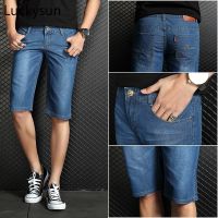 CODtianjia6731 Seluar Pendek Lelaki New Mens Denim Shorts Korean Business Casual Slim Fit Straight Jeans Shorts