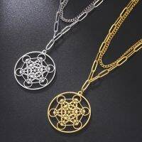 【hot】❁✔  Dawapara  Metatrons Medal Necklace Sacred Spiritual Protection Pendant