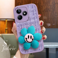 Casing Ponsel เคสสำหรับ Realme C53 Realme Narzo N53 OPPO Reno7 5G Vivo Y36 VivoY36 5G เคสหลังผ้าหลายดอกไม้สีปลอกผ้าซิลิโคนนุ่มเคสโทรศัพท์