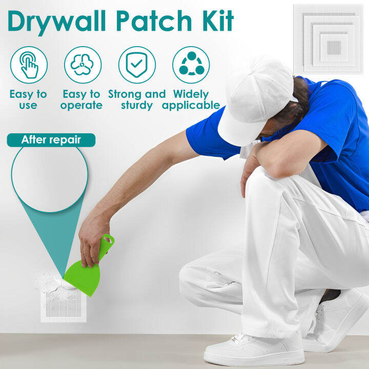 GUFUZI Wall Crack Patch Kit for Ceiling 11Pcs Drywall Repair Kit 2/4/6