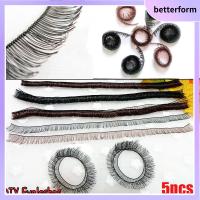 BETTERFORM 5pcs ยาว 20ซม. สีน้ำตาลอ่อนสีดำ ของขวัญวันเกิด ขนตา ของเล่น DIY อุปกรณ์เสริม เด็ก ขนตาตุ๊กตา