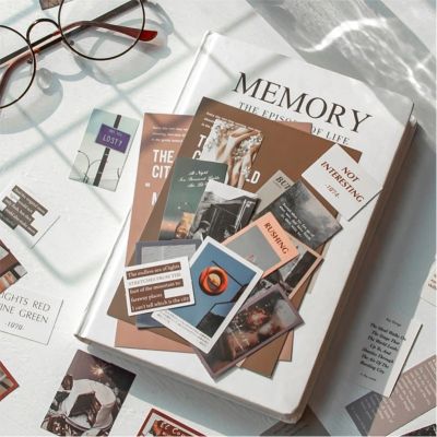 Journamm 45Pcs Ins Style Travel Aesthetics Cute Sticker Creative Hand Account LOMO Cards Stationery Notepad Sticky Stickers