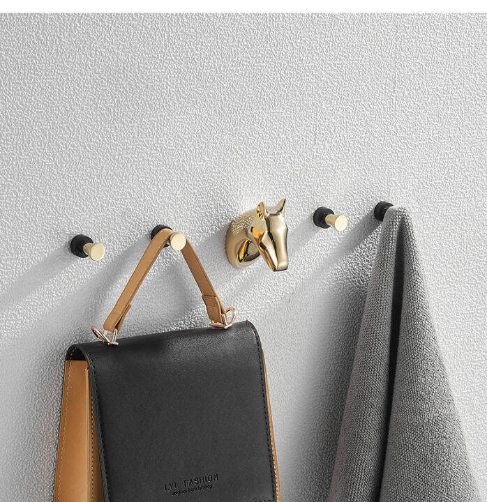 All Copper Solid Hook Clothes Hook Strong Adhesive Door Rear Single