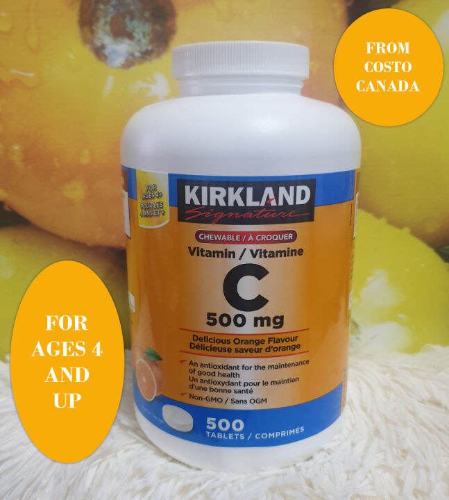 KIRKLAND CANADA VITAMIN C 500mg Chewable GOOD FOR KIDS 4 UPTO ADULTS