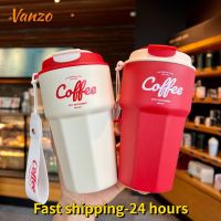 420ml/620ml Double Stainless Steel Coffee Mug Leak-Proof Thermos Travel Thermal Vacuum Flask Insulated Cup Milk Tea Water Bottle