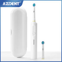 AZDENT 2022 USB Rechargeable Smart Timer Brush Whitening 3 Mode Washable Electric Toothbrush 2 Brush Heads Travel Set