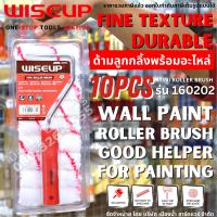 WiseUp รุ่น 160202 ด้ามลูกกลิ้งพร้อมอะไหล่ 10Pcs. MINI ROLLER BRUSH ลูกกลิ้งทาสี ลูกกลิ้ง ด้ามทาสี