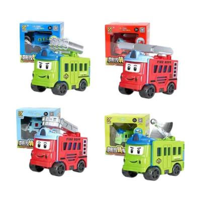 School Bus Toy 4PCS Cartoon Transforming Pull Back Bus Toy for Children Cute Portable Vehicle Toy with No Battery Boys &amp; Girls Portable Toy for Childrens Day Gifts gifts