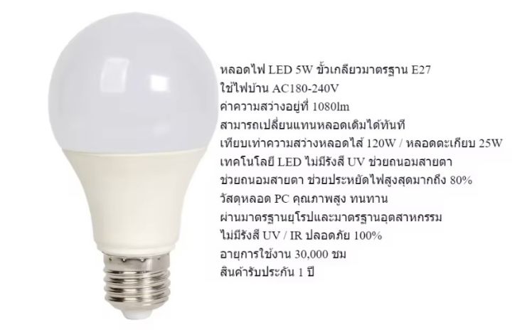 หลอดไฟ-ledขนาด18w-แสงขาว-แสงเหลือง-3000k-6500k-ขั้วe27-หลอดไฟสำหรับใช้ในบ้านเรือน