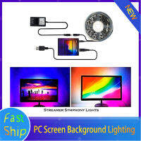 1-7M Ambilight Computer Display Screen Background Lighting RGB LED Ambibox,Smart Backlight Strip For PC Decoration USB Control