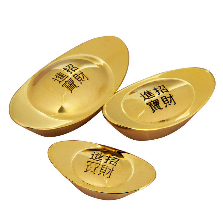 Pure copper ingot ornaments solid gold ingot copper gold bars