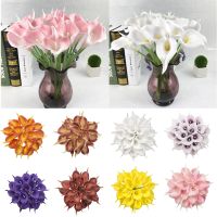 10PCS Artificial Calla Lily Flower PU Fake Flower for Wedding Party Decorations Home Garen Decor