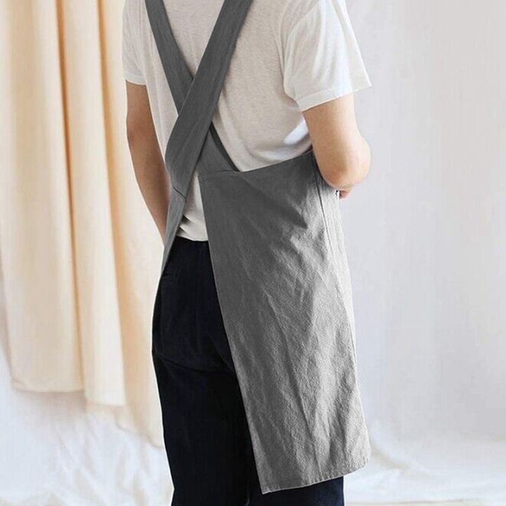 linen-cross-back-cooking-apron-suitable-for-ladies-and-men-with-pockets-cute-suitable-for-baking-kitchen