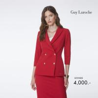 แจ็คเก็ตเข้ารูปสีแดง Guy Laroche Double B Shape up Jacket (G9XNDE)