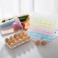 【cw】 Kitchen 15 Grid Refrigerator Egg Storage Crisper Plastic Portable Food Storage Storage Transparent Egg Carton !