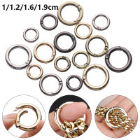 CBT 10pcs 10/12/16/19mm Zinc Alloy Hooks Black gold silver Plated Gate Spring O-Ring Buckles Bag Belt Buckle Carabiner Purses Handbags Snap Clasp Clip