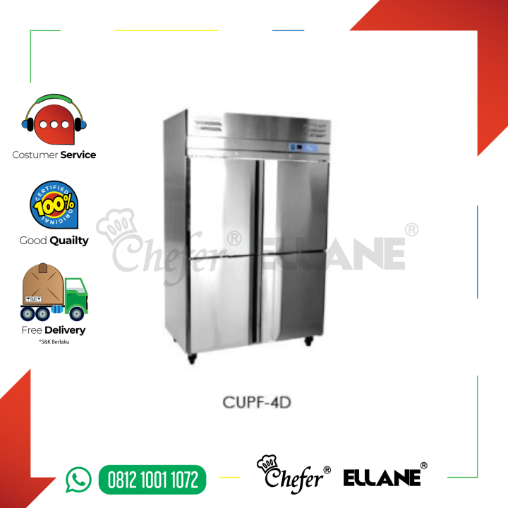 Stainless Steel Upright Freezer CUPF4D / Standing Freezer 4 Pintu