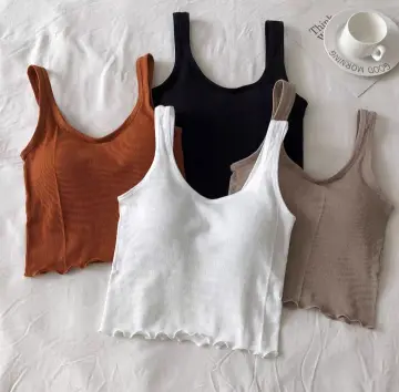 Shop Sleeveless Padded Crop Top with great discounts and prices