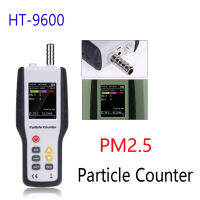 เครื่องตรวจจับ PM2.5ความไวสูงแบบมือถือ HT-9600เครื่องตัวนับอนุภาคอนุภาคฝุ่นหน้าจอที่มีคุณภาพแบบมืออาชีพ