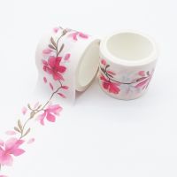 NEW 10pcsLot Decorative Cute Beautiful Pink Leaf Flowers Washi Tapes DIY Bullet Journal Adhesive Masking Tape Stationery