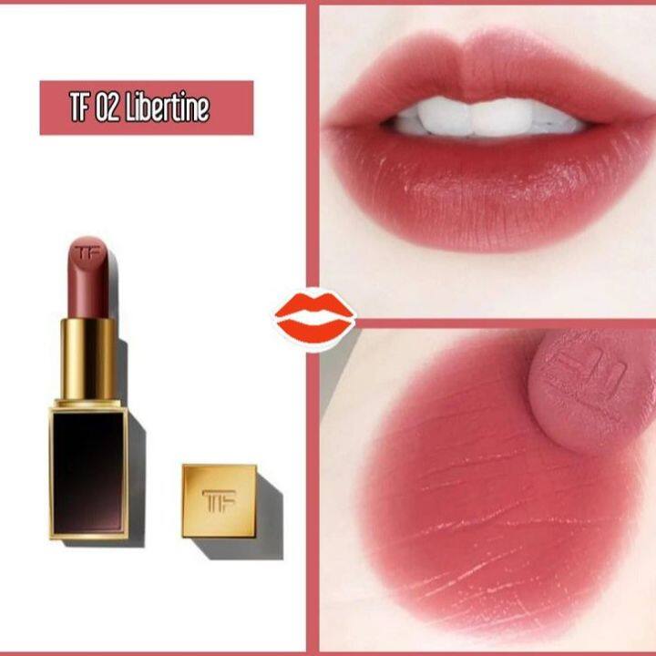 Son Tom Ford Lip Color Matte số 02 Libertine màu hồng đất thỏi 3gr của Bỉ |  