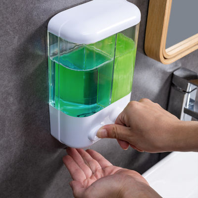 Soap Dispenser Wall Mount, 300ml/10oz Hand Liquid Shampoo Shower Gel Dispenser Manual Household Shampoo Conditioner Body Wash Dispenser for Bathroom Kitchen Office
