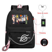 Anime Backpack Boys Girls Schoolbag Women Canvas Harajuku Travel Bags Casual Laptop USB Port Backpacks